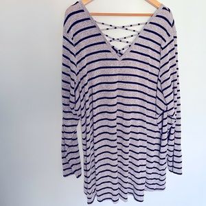 Gray & Black, Long Sleeve Knit shirt